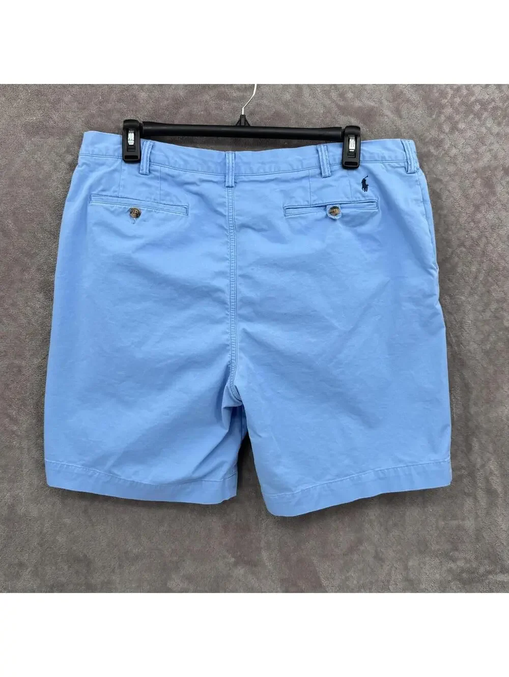 Polo Ralph Lauren Chino Shorts Mens 40 Blue Stretch Classic Fit 9 Inseam Flat - Picture 2 of 11